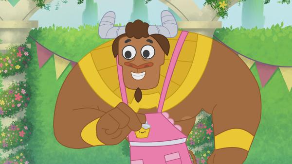 Bild 1 von 4: Inmitten des Labyrinthes bereitet ein mysteriöses Wesen eine Teeparty vor.