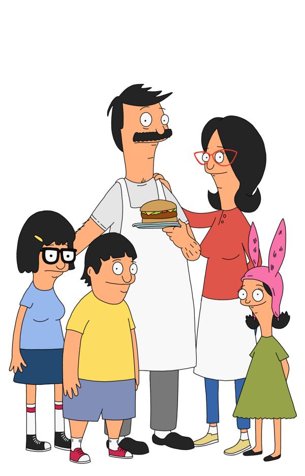 Bild 1 von 18: (2. Staffel) - Bei ihnen ist immer etwas los: Bob (M.), Linda (2.v.r.), Louise (r.), Gene (2.v.l.) und Tina (l.) ...
