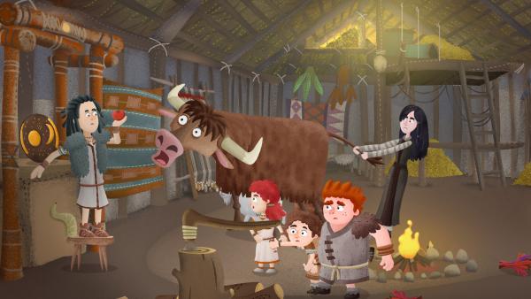 Bild 1 von 1: Während Mimo etwas erklären will, entsteht im Langhaus ein ziemliches Chaos.