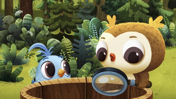 Bild 1 von 1: Doodle und Odo suchen nach Hinweisen auf den Keksdieb.