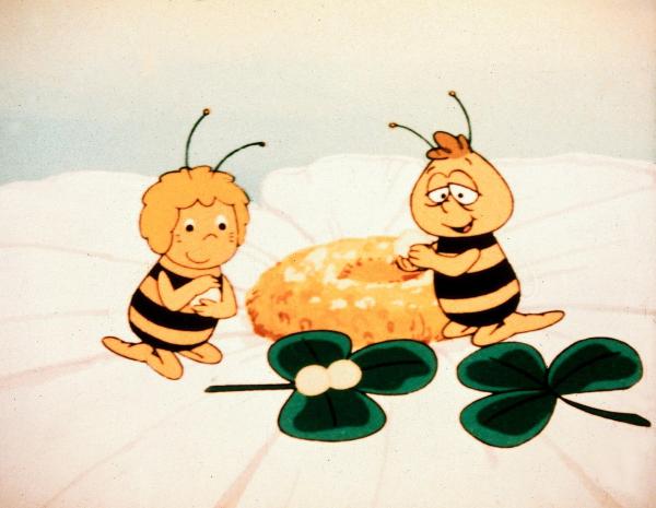 Bild 1 von 8: Im Bild: Willi bekommt bei Aufregungen immer Hunger und er überredet Maja, mit ihm Pollenklößchen essen zu gehen.