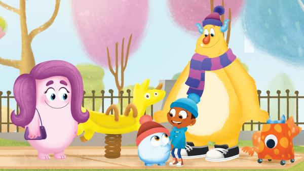 Bild 1 von 8: Die Monstersitter treffen Snugs im Park.