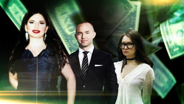 Bild 1 von 2: Krypto-Queen Ruja Ignatova, (l.), Wirecard-Manager Jan Marsalek, (M.), Hochstaplerin Anna Sorokin, (r.): drei spektakuläre True-Crime-Geschichten über Geld, Macht und Gier.