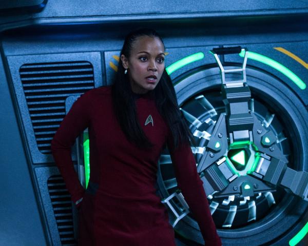 Bild 1 von 20: Zoe Saldana plays Uhura in Star Trek Beyond from Paramount Pictures, Skydance, Bad Robot, Sneaky Shark and Perfect Storm Entertainment