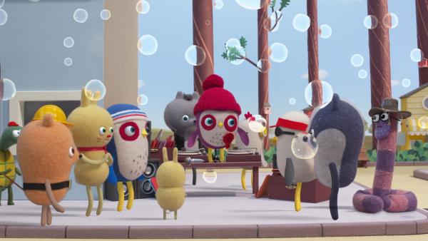 Bild 1 von 3: Blubberbläschen-Chaos: Becca bittet alle im Wuselwald um Hilfe!