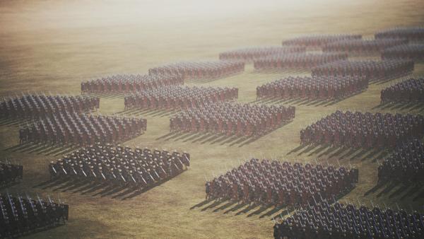 Bild 1 von 4: Cäsars gut ausgebildete und gut organisierte Legionen geraten bei Gergovia in eine Falle. Vercingetorix und seine gallischen Kämpfer fügen ihnen eine empfindliche Niederlage zu.