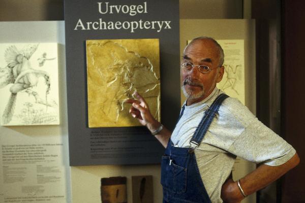 Bild 1 von 4: Peter (Peter Lustig) entdeckt im Naturkundemuseum den Abdruck eines kleinen Flugsauriers.