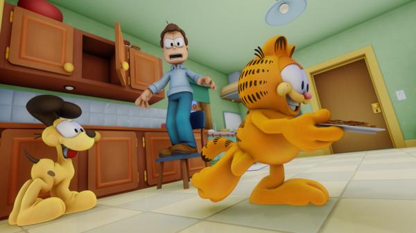 Bild 1 von 3: Jon, Garfield und Odie sind schnell schwer entnervt von Doug Boys Anwesenheit.