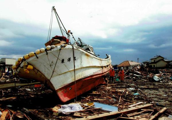 Bild 1 von 15: Im Bild: Tsunami in Sendai.