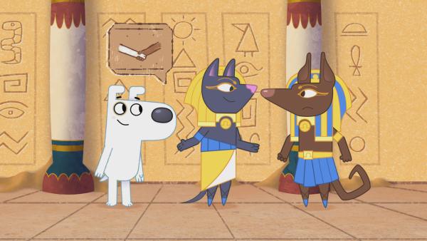 Bild 1 von 4: Die alten Ägypter fühlen sich von Dog in ihrer Ruhe gestört.