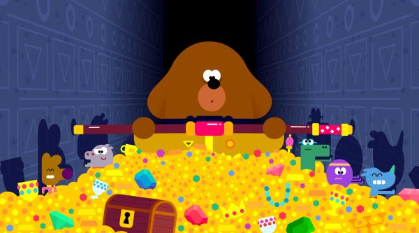 Bild 1 von 2: Duggee und die Quirlies müssen im Tunnelsystem der Mäuse jede Menge Rätsel lösen.