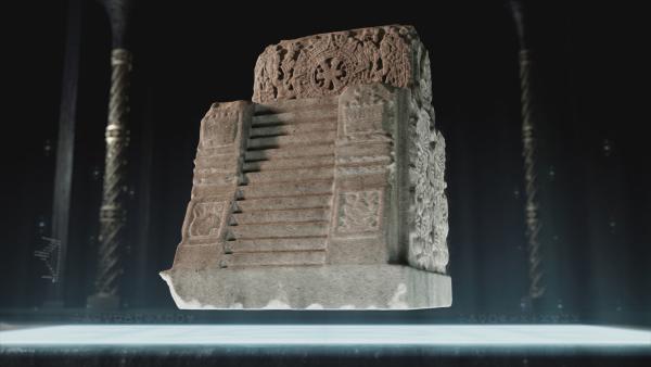 Bild 1 von 2: Der Teocalli-Monolith wurde aus vulkanischem Gestein geschlagen.