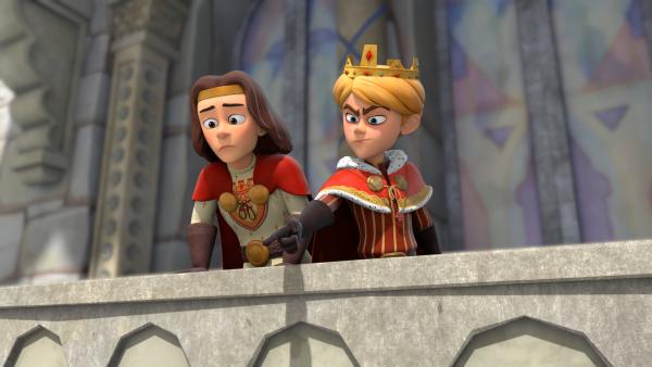 Bild 1 von 3: Der gutmütige Richard (l.) ahnt, dass sein kleiner Bruder John (r.) mit harter Hand herrschen wird.