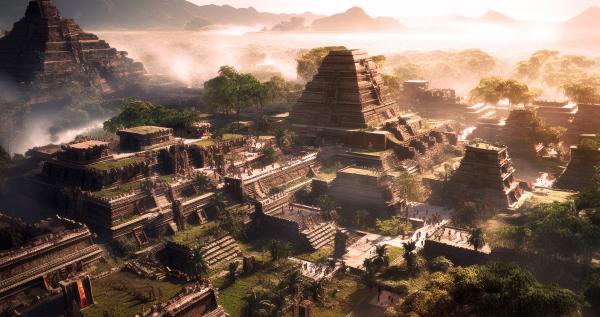 Bild 1 von 4: Die Maya errichten prächtige Städte mit Pyramiden, Tempeln und Palästen.