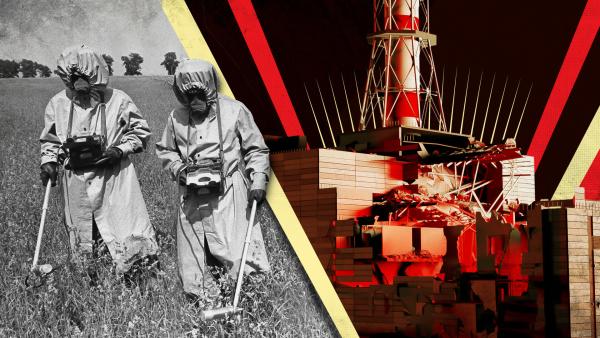 Bild 1 von 6: Die Sowjetregierung schickt Hunderttausende Männer und Frauen in die verstrahlte Zone von Tschernobyl. Sie werden Liquidatoren genannt, da ihre Aufgabe darin besteht, die radioaktive Strahlung zu \