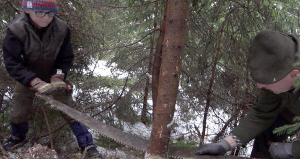 Bild 1 von 2: Eingeschlossen von Berggipfeln liegt Oppenberg in etwa tausend Meter Seehöhe am Gullingbach. Es ist einer der abgelegensten Orte in den steirischen Alpen. Weihnachten scheint hier etwas besonders Echtes zu haben: um Geschenke und das kommerzielle Rundherum ist es nie gegangen, dazu war der 200-Seelen-Ort auch immer zu arm. Dafür war es etwas Besonderes, den Christbaum selbst aus dem Wald zu holen und am Heiligen Abend bei Kerzenlicht in der Stille der Natur in sich hinein zu horchen. Elisabeth Schüßler wuchs mit ihren neun Geschwistern auf einem Bauernhof im Tal auf. Sie kann sich noch gut daran erinnern, wie sie bei der Stallarbeit von ihrer Mutter ein Weihnachtsgedicht gelernt hat. Sie kann es noch heute auswendig. Fünf Minuten dauert es und handelt - wie könnte es anders sein - vom Verzicht auf die Weihnachtsgeschenke. Im Bild: In der Region bekommen auch die Tiere einen Christbaum - der Weihnachtsgrössing. Den holen die Bauern direkt aus dem Wald.