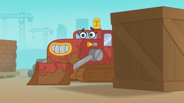 Bild 1 von 4: Der kleine Bagger ist wieder schmutzig, aber glücklich.