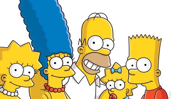 Bild 1 von 25: (26. Staffel) - Die Simpsons sind eine nicht alltägliche Familie: Maggie (2.v.r.), Marge (2.v.l.), Lisa (l.), Homer (M.) und Bart (r.) ...