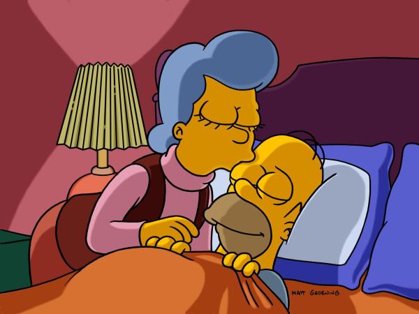 Bild 1 von 36: Mona Simpson (l.); Homer Simpson (r.)