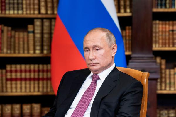Bild 1 von 2: Wladimir Putin beim amerikanisch-russischen Gipfel in der Villa La Grange in Genf im Juni 2021.