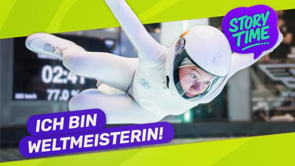 Bild 1 von 3: Mit 14 ist Jule Weltmeisterin im Indoor Skydiving. Ein Jahr später kämpft sie zwischen Schule und Training um ihre Zukunft an der Weltspitze.© HR/Ewan Cowie/Anna Aicher - Honorarfreie Verwendung gemäß der AGB im engen inhaltlichen, redaktionellen Zusammenhang mit genannter Sendung und bei Nennung \
