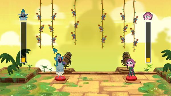 Bild 1 von 2: Vipkrad (links) und Ephi stehen im Finale um die Häuptlingswürde.