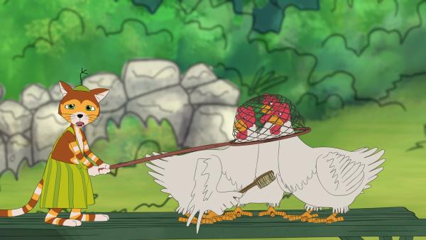 Bild 1 von 6: Oh - wie peinlich. Findus hat die tuschelnden Hühner für das von ihm dringend gesuchte \