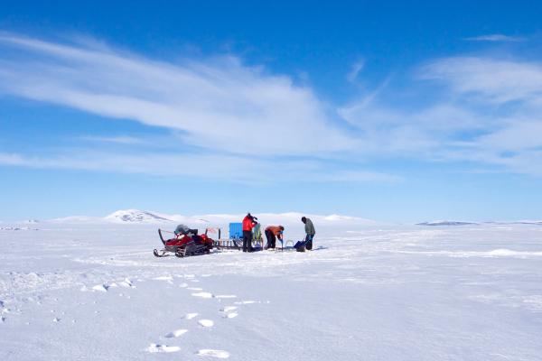 Bild 1 von 6: Gegen Ende des Winters ist jede Fahrt aufs Eis ein Risiko: Es kann brechen und mitsamt dem Motorschlitten aufs Meer treiben. Der Fischer Adem Boekmann wagt sich dennoch hinaus, um eine Delikatesse zu fangen: Königskrabben.