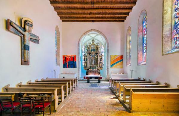 Bild 1 von 1: Im Bild: Die Konradkirche bei Oberwang, Innenansicht mit Blick zum Hochaltar.
