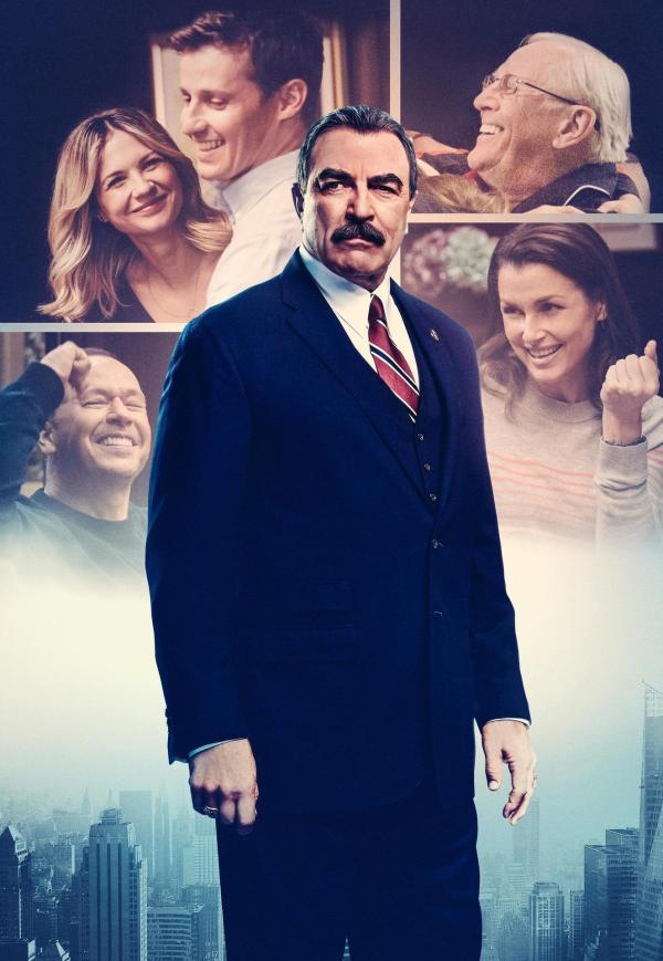 Bild 1 von 2: Im Bild (v.li.): Donnie Wahlberg (Danny Reagan), Vanessa Ray (Eddie Janko), Will Estes (Jamie Reagan), Tom Selleck (Frank Reagan), Len Cariou (Henry Reagan), Bridget Moynahan (Erin Reagan-Boyle).