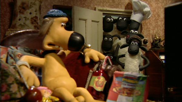 Bild 1 von 6: Die Schafe sind sauer. Ein Faulpelz macht sich einen schönen Tag, während sie arbeiten.