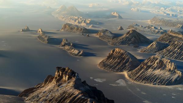 Bild 1 von 15: Die Lut-Wüste im Iran gehört zu den Heißesten und trockensten Orten der Erde.