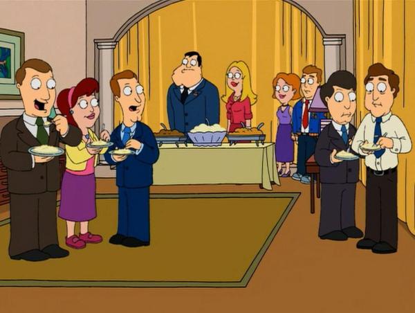 Bild 1 von 4: Stan Smith (Mitte links); Francine Smith (Mitte)