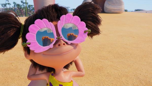 Bild 1 von 4: Lucy zumindest hat ihren Spaß am Vulkano-Tag.