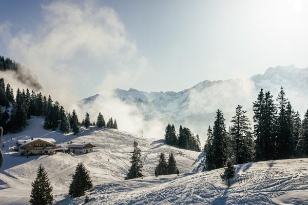 Bild 1 von 1: Skifahren in den bayerischen Alpen.