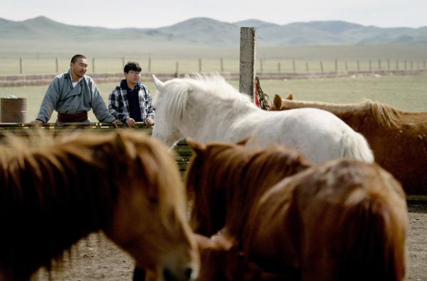 Bild 1 von 4: Um den Umgang mit Pferden in der Mongolei grundsätzlich zu verbessern, versucht Naranbadrakh Batkhuu (li.) die Jüngsten zu erreichen. Sie könnten es in Zukunft besser machen - so wie der 12-jährige Khangai (re.).