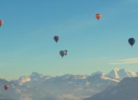Die französischen Alpen von oben