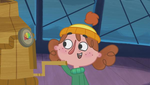 Bild 1 von 4: Grace erklärt, dass sie die Lampe mit Lampenöl zum Leuchten bringt. Aber der Öltank ist leer.