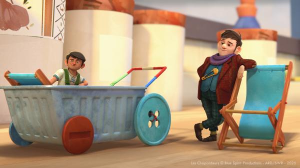 Bild 1 von 3: Bernard und Clifden machen es sich in der Küche der Schumanns gemütlich.