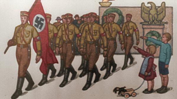 Bild 1 von 2: Schulbücher vermittelten den Jüngsten der Gesellschaft die Ideologie des Nationalsozialismus.
