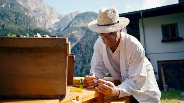 Bild 1 von 14: Im Bild: Imkermeister und Altbauer Kontrad Trojer.