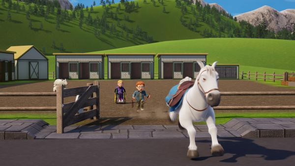 Bild 1 von 3: Für einen Moment waren Norman und Hannah unaufmerksam und schon ist Prinz ausgebüxt.