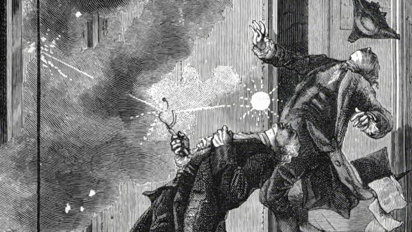 Bild 1 von 6: Ein plötzlicher Schlag, eine ungeheure Wucht: Georg Wilhelm Richmann will in seiner Wohnung eine Art selbst gebauten Blitzableiter testen - mit fatalen Folgen.