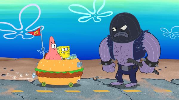 Bild 1 von 3: Gemeinsam mit seinem etwas einfältigen besten Kumpel Patrick begibt sich SpongeBob auf ein haarsträubendes Abenteuer, um die gestohlene Krone wiederzufinden.