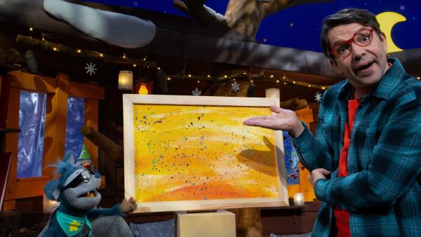 Bild 1 von 3: Fidi und Juri spielen Museum. Sie entdecken geheimnisvolle Bilder und haben verrückte Ideen.