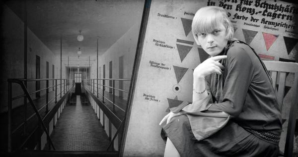 Bild 1 von 11: Queere Menschen werden vom NS-Staat brutal verfolgt. Viele werden in Konzentrationslagern inhaftiert. Auf ihrer Häftlingskleidung müssen sie teilweise den sogenannten Rosa Winkel als besonderes Kennzeichen tragen.