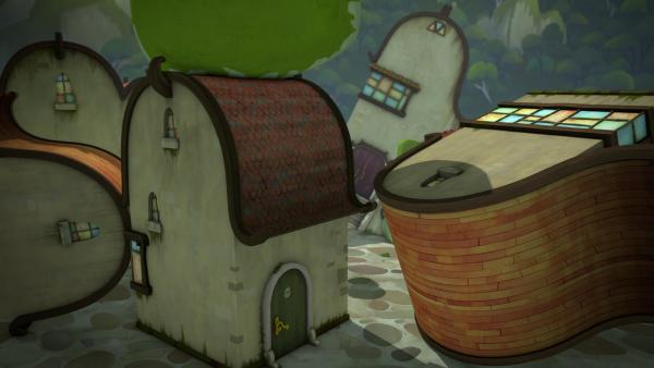 Bild 1 von 6: Fast alle Häuser im Dorf sind umgefallen.