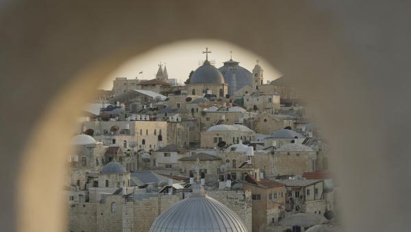 Bild 1 von 4: Mitten in der Altstadt Jerusalems: die Grabeskirche.