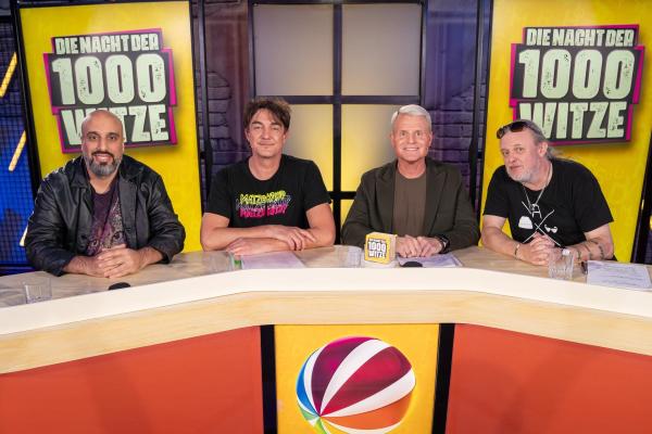 Bild 1 von 2: (v.l.n.r.) Abdelkarim; Matze Knop; Guido Cantz; Markus Krebs