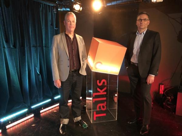 Bild 1 von 3: Diesmal zu Gast bei Campus Talks sind Prof. Dr. Anno Mungen (links) und Prof. Dr. Mario Trapp.